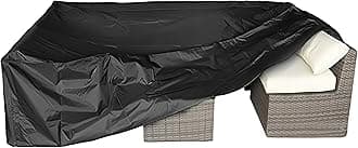 Heavy Duty Patio Furniture Cover - All-Weather Protection, Perfect Fit, Durable Tear-Resistant, Windproof Stay-in-Place, Easy Install for Outdoor Sectional/Table Chair Sets 128"x83"x28"