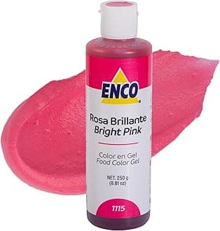 ENCO Food Coloring Gel Bright Pink 8.8 oz (249g) Concentrated, Vegan