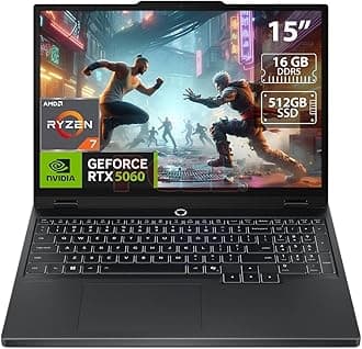 Legion 5 15.1" OLED WQXGA 165HZ Gaming Notebook AMD Ryzen 7 260 16GB RAM 512GB SSD NVIDIA GeForce RTX 5060 Eclipse Black