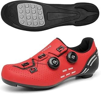 Cycling Shoes for Men and Women - Road and Mountain Bike Shoes, Outdoor Riding, Lightweight, Breathable, Reflective Striped