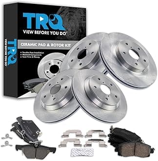 TRQ Front and Rear Brake Pad and Rotor Set Ceramic Compatible with 2019-2022 Subaru Forester