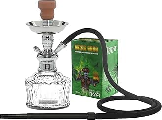 263-100 Hookah Gift Package - Small Portable Shisha Set with Everything - Travel Hookah Hose Silicone - Clear