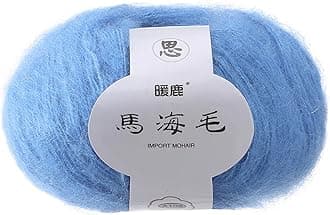 Mohair Wool Ball,Warm Knitting Yarn Soft Mohair Knitting Wool Yarn DIY Shawl Scarf Crochet Thread Supplies (H)