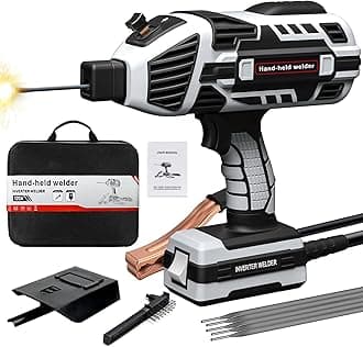 Welding Machine Handheld 110V 120Amp Portable ARC Welder Gun Hand Held Welder Machine with IGBT Inverter 5 Variable Current Adjustment for 1/16''-1/8'' Welding Rods