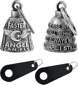 Dream Apparel Motorcycle Bells for Bikers Guardian Angel Gremlin Motorcycle Bells for Motorcycle Rider Key Chain for Luck