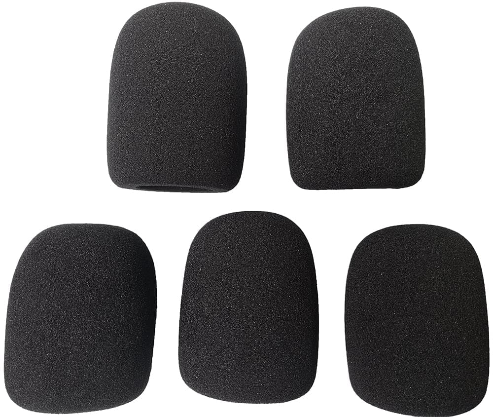 5 Pack Foam Microphone Windscreen, Handheld Microphone Windshield, Professional Microphone Soft Foam Cover, Windproof Sponge, Windscreen