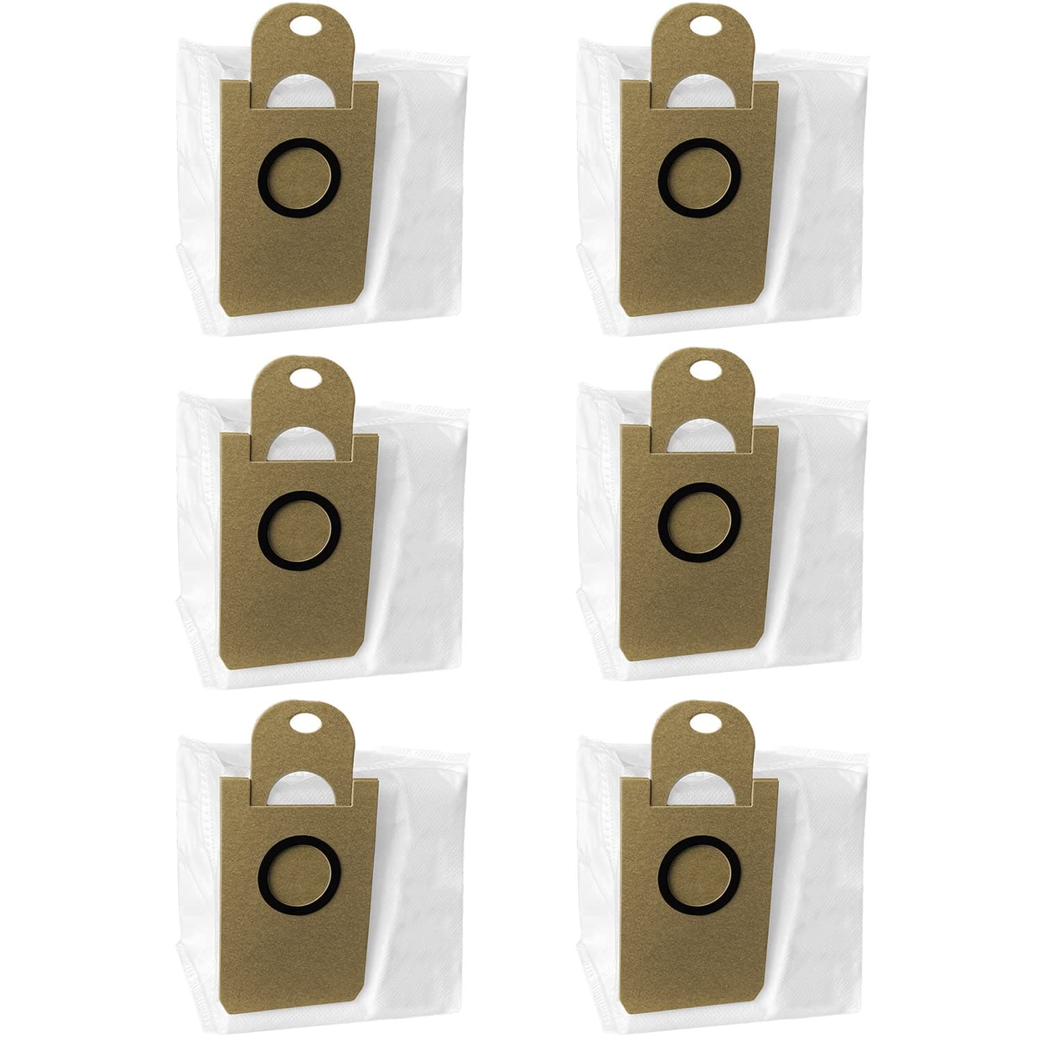 Dust Bags Replacement for iHome AutoVac Nova Pro Self Empty Robot Vacuum Cleaner Accessory Parts, for iHome Nova S1 Pro, Halo, Orbita, Eclipse, Luna, 6 Pack