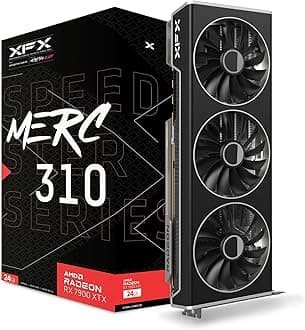 XFX Speedster MERC310 AMD Radeon RX 7900XTX Black Gaming Graphics Card 24GB GDDR6 AMD RDNA 3 RX-79XMERCB9