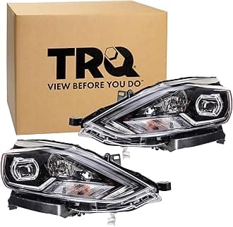 TRQ Headlight Assembly Set Front Driver & Passenger Side NI2502246 NI2503246 Compatible with 2016 Nissan Sentra