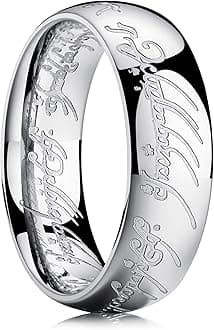 King Will Black Fidget Ring Celtic Dragon Spinner Ring Stainless Steel Ring Blue/Red Carbon Fiber Inlay 8mm Fear Ring For Men and Women