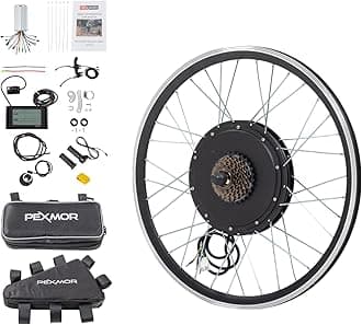 Electric Bike Conversion Kit, 48V 1200W 26" Front/Rear Wheel E-Bike Conversion Kit with 3 Mode Controller, PAS, LCD Display, Twist Throttle