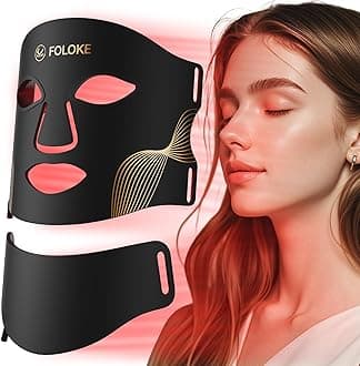 FOLOKELED Light Therapy Mask Skin Care, LEDs face mask & neck mask Red - Wavelength for Home Use,– Advanced Skincare Made Easy