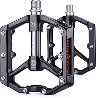 Road/MTB Bike Pedals - Aluminum Alloy Bicycle Pedals - Mountain Bike Pedal with Removable Anti-Skid Nails