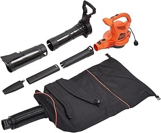 BLACK+DECKER 3-in-1 Electric Leaf Blower, Leaf Vacuum, Mulcher (BEBL7000)