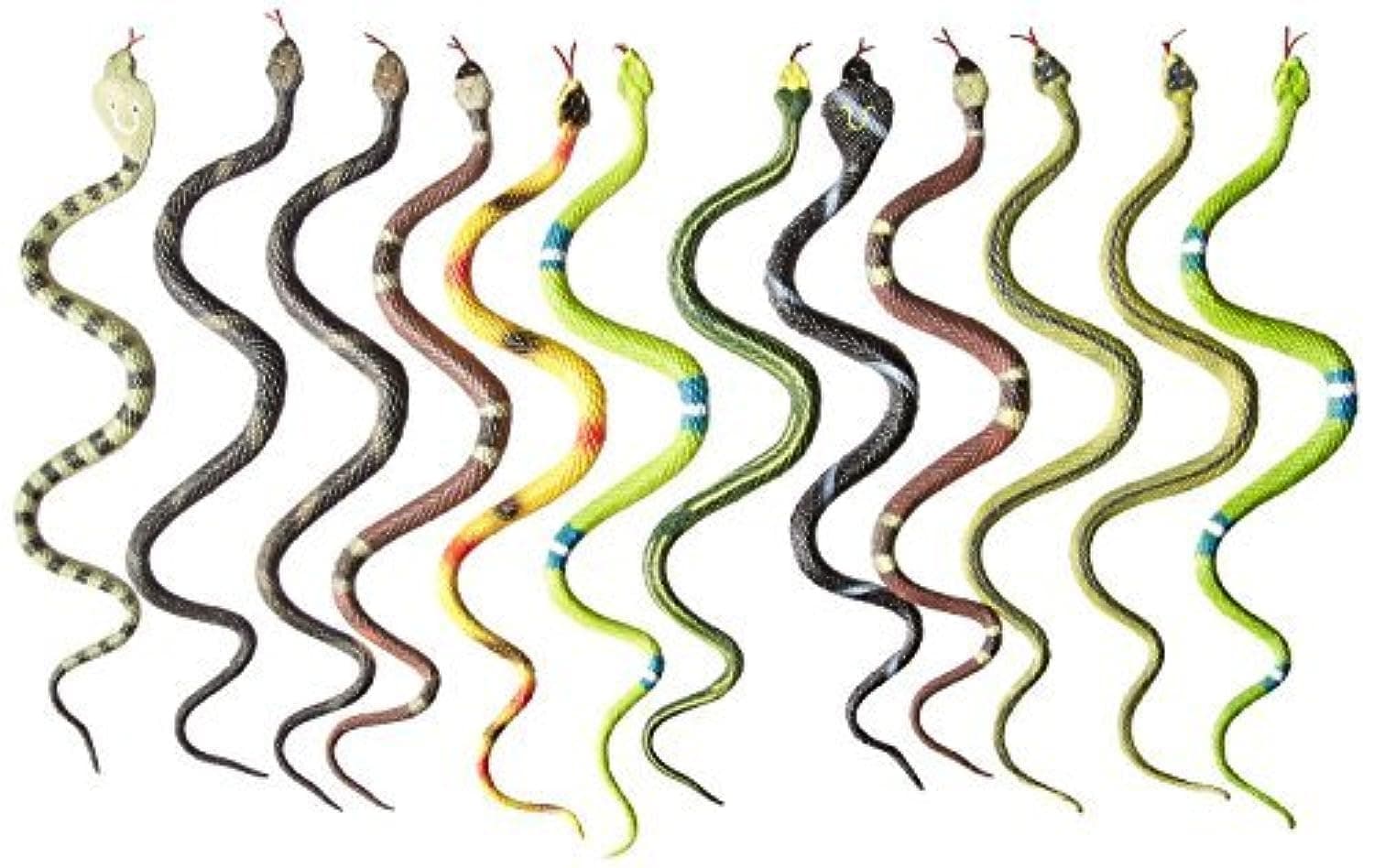 Rhode Island Novelty 14" Rain Forest Snakes | Assorted Designs | Set of 12