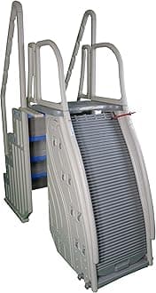 Confer Plastics 9300 Roll-2-Guard Modular & Adaptable Above Ground Pool Entry System (9300 with Step-1X-B Blue Treads)