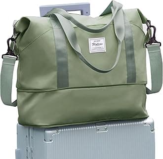 Travel Duffel Bag, Sports Tote Gym Bag, Shoulder Weekender Overnight Bag for Women