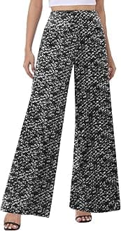 ZOOSIXX Soft Black Pajama Pants for Women, Plaid Comfy Casual Lounge Yoga Pants