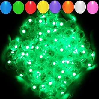 Aogist 200pcs Green Balloon Light,Long Standby Time Waterproof Mini Ball Light,Round LED Flash Lamp for Paper Lantern Balloon Party,Wedding,Birthday,Festival,New Year and Christmas Decorative