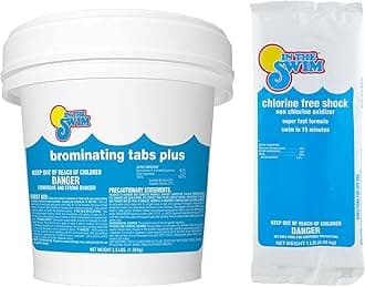 In The Swim Chlorine-Free Shock Bundle and Bromine Plus: Includes 6 x 1 Pound Bags Chlorine-Free Shock and 3.5 Pound Bucket of Bromine Plus - Effective Low Odor Alternative