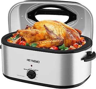 Electric toaster 26 quart with visible and self-cleaning lid, large turkey toaster with heat defrost function, adjustable temperature, removable pan rack, steel