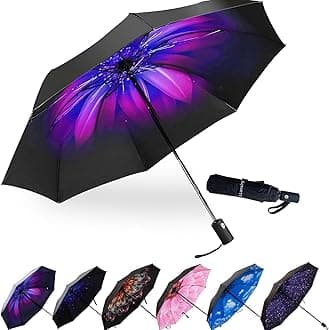 Compact Travel Umbrella,Windproof Waterproof Stick Umbrella Anti-UV Protection Golf Umbrellas