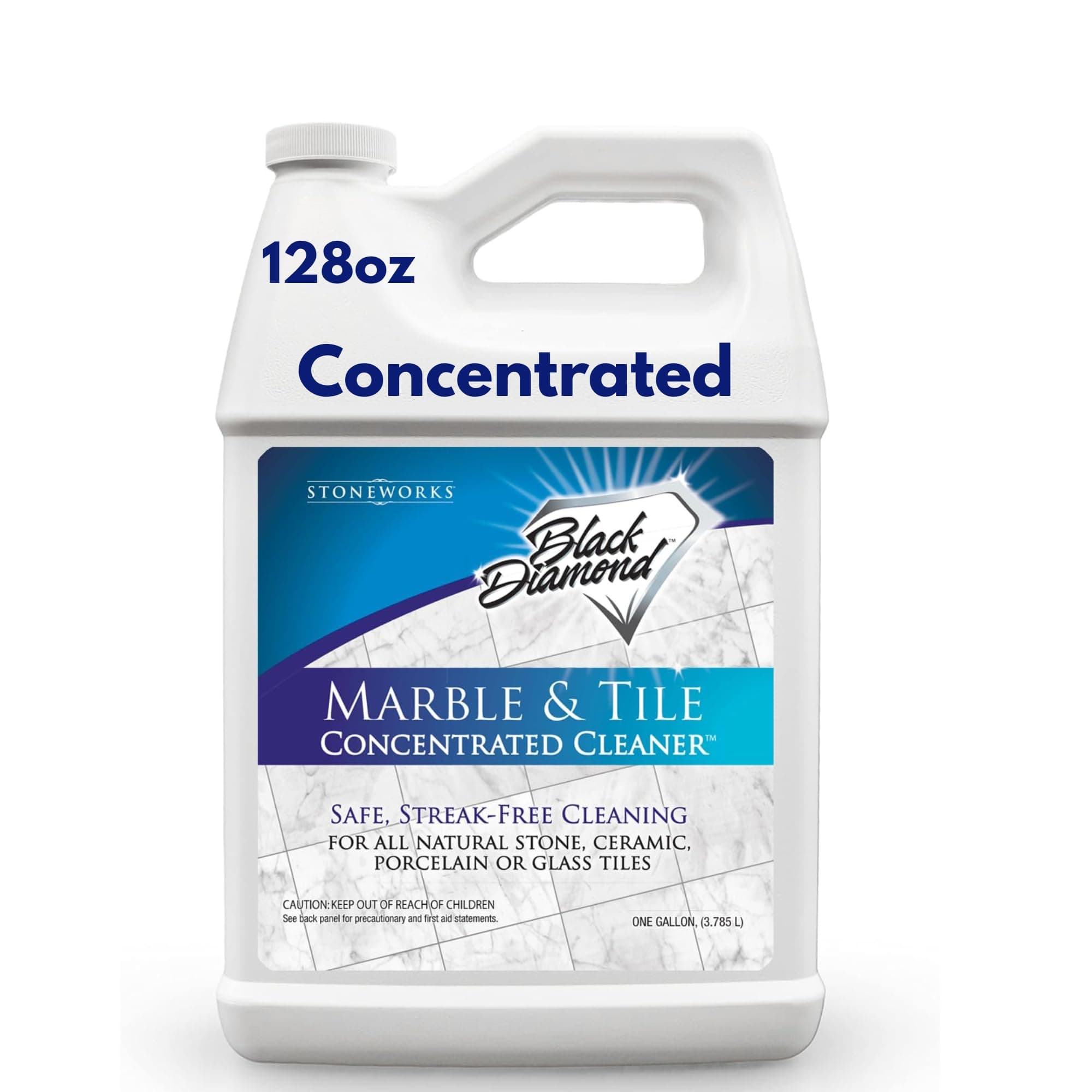- Black Diamond Stoneworks MARBLE & TILE FLOOR CLEANER. Great for Ceramic, Porcelain, Granite, Natural Stone, Vinyl and Brick. No-rinse Concentrate.(1-Gallon)