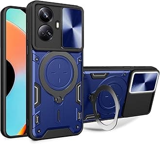 Compatible with Oppo A79 5G Cover,Compatible with Oppo A79 5G CPH2553 Car Mount Magnetic Stand Slide Lens 2 in 1 Case Blue