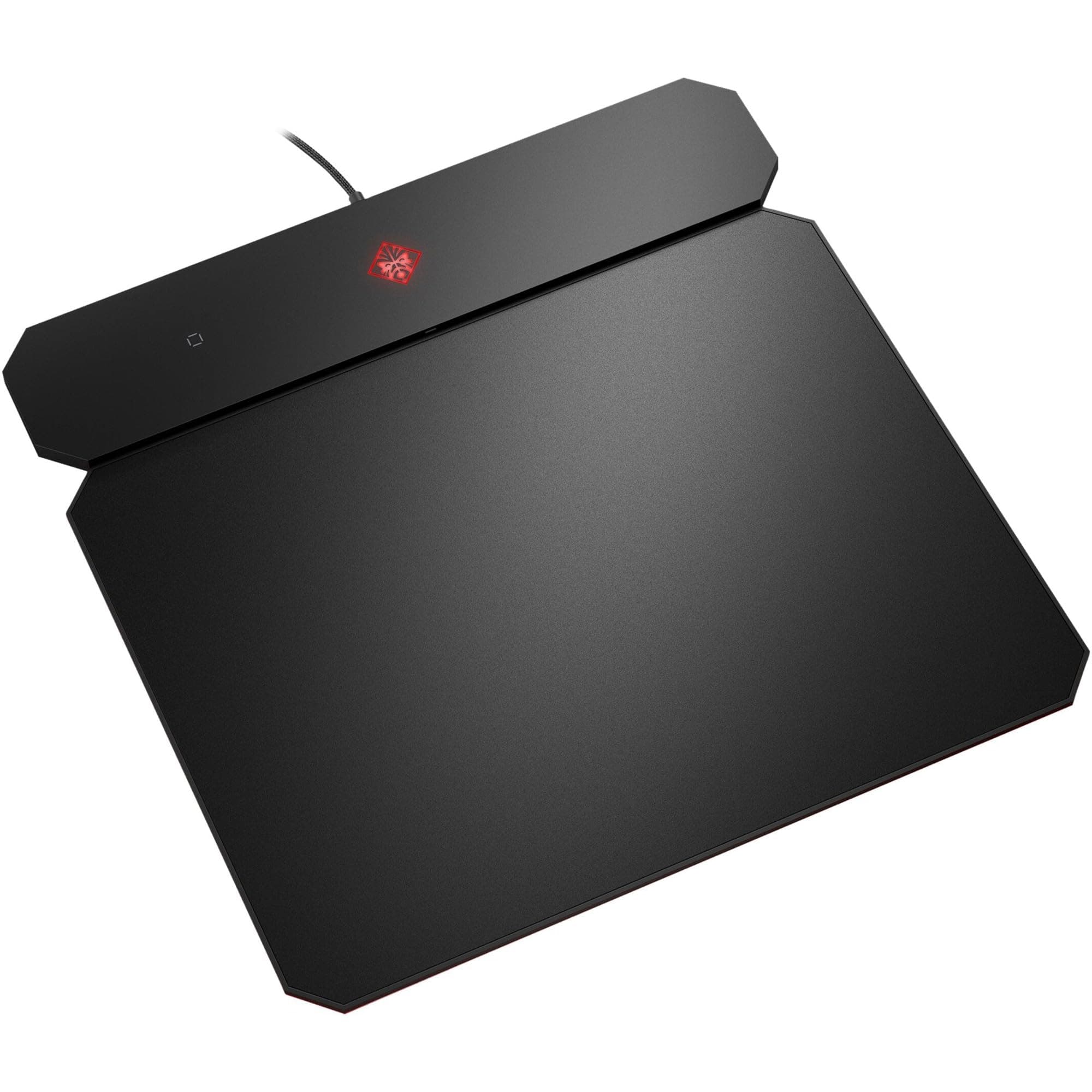 HP Omen Outpost Mouse Pad, Qi Wireless Charging, 5 Watts Charging, RGB LED, Reversible Hard & Soft Anti-Fray Mat,6CM14AA#ABB Black