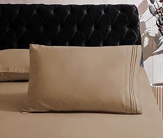 Mocassi Hotel Luxury 1800 Thread Count Bedding Pillowcases King Size Set of 2 - Pillow Covers - Pillow Protector - Cooling Pillowcases (Set of 2 King Size 20" x 40", Taupe)