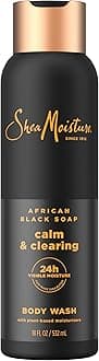 SheaMoisture, Calm & Clearing Body Wash, African Black Soap, 18 fl oz (532 ml)