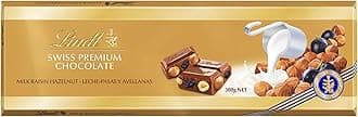 Lindt Swiss Premium Milk Chocolate - Raisins & Hazelnuts (300g) - Pack of 2