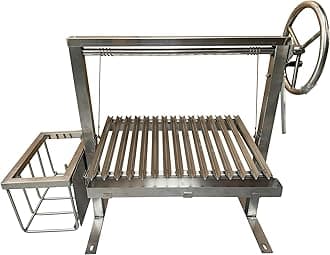 Argentinian Asado Charcoal BBQ Grill for Brick Outdoor DIY Kitchen (67cm With Ember Maker)