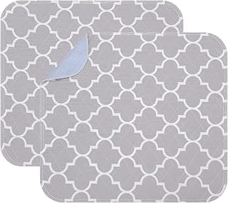 OUTCREATOR® 2Pack Incontinence Chair Pad, Anti-Slip Waterproof Seat Protector & Bed Pad (21" x 22") for Toddlers Kids Adults Pets-Absorbent Reusable and Leakproof Lining for Spills, Urine and Fluids