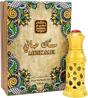 Musk Safi 6ml Attar Perfume Oil for Men & Women | Rich Musk, Amber, & Sandalwood Blend Eau De Parfum | Long-Lasting, Hypoallergenic Fragrance | Premium Alcohol-Free, Skin-Friendly Scent