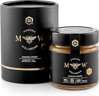 Manuka Wellbeing UMF 25+ MGO 1200+ Medical Grade Manuka Honey 300g/10.5oz – Certified, Raw Honey, Non-GMO, Antibacterial, Antioxidant, Anti-inflammatory, Traceable, Product of New Zealand