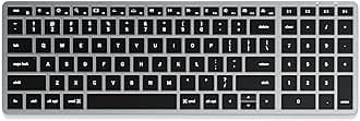 Satechi Slim X2 Bluetooth Backlit Keyboard with Numeric Keypad â€“ Illuminated Keys & Multi-Device Sync â€“ for M2/ M1 MacBook Pro/Air, M2/ M1 iPad Pro/Air, M2 Mac Mini, iMac M1 (Space Grey)