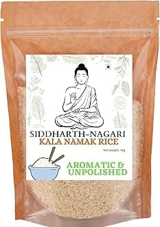 Kala Namak Rice | 3kg | Aromatic Rice | Unpolished Rice | Buddha Rice | GI Tag | Directly from Siddharthnagar Farmers