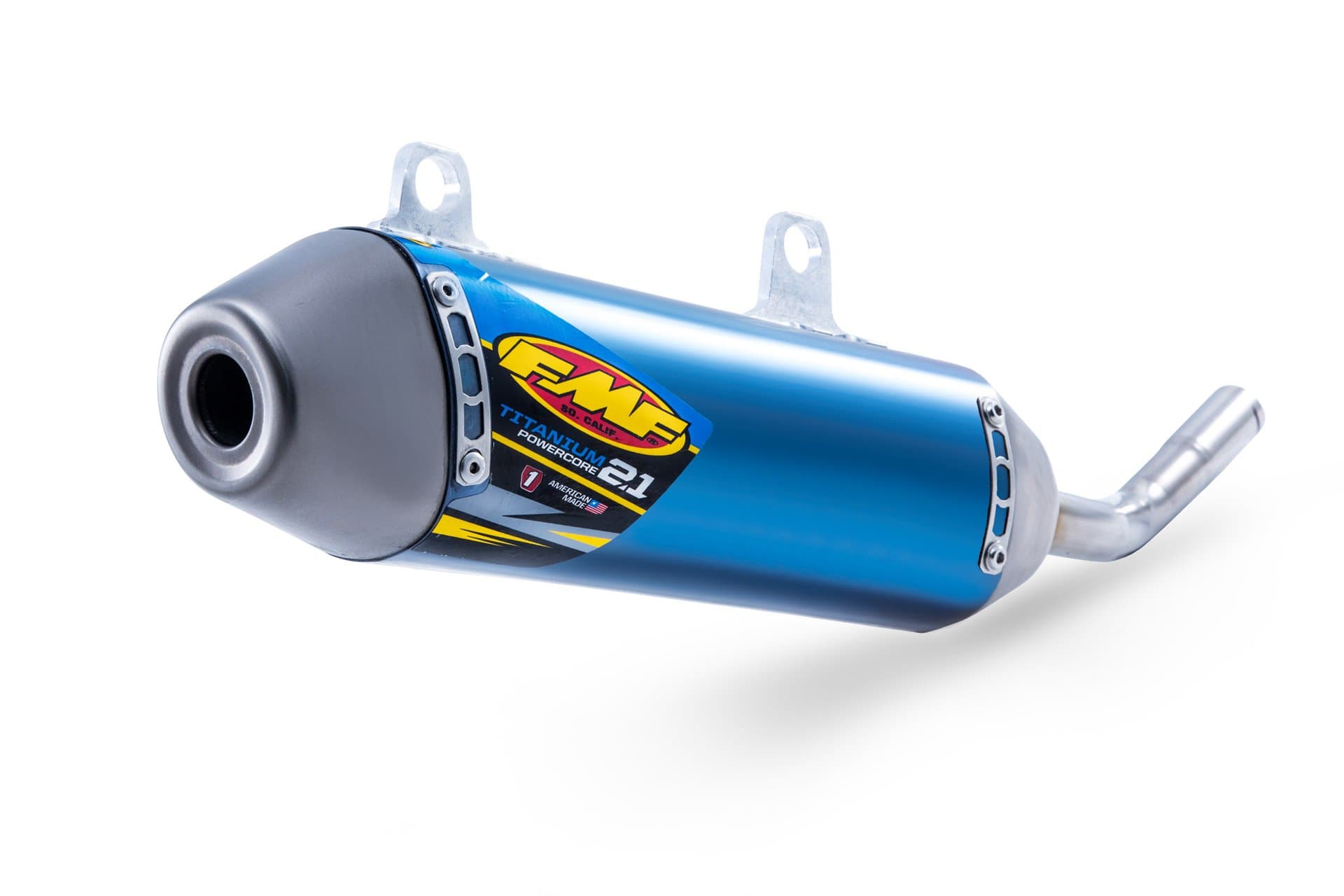 FMF Racing Power Core 024063 Silencer 2.1, Titanium Blue Yamaha YZ 250 2002 to 2018