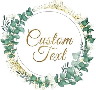 Made in USA QTY50 Personalized Custom Round Stickers Labels Customized Waterproof Sticker for Business Logo Party Birthday Wedding Favors Baby Shower Bridal Handmade Family Gathering
