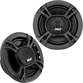 Pyle 3-Way Universal Car Stereo Speakers-300W 6.5” Triaxial Loud Pro Audio Car Speaker Universal OEM Quick Replacement Component Speaker Vehicle Door/Side Panel Mount Compatible PL613BK (Pair), black