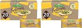 Sanissimo Salmas Salted, 40 packs of 3 Crackers, Oven Baked Corn Crackers, Gluten Free, Non GMO, Kosher Certified
