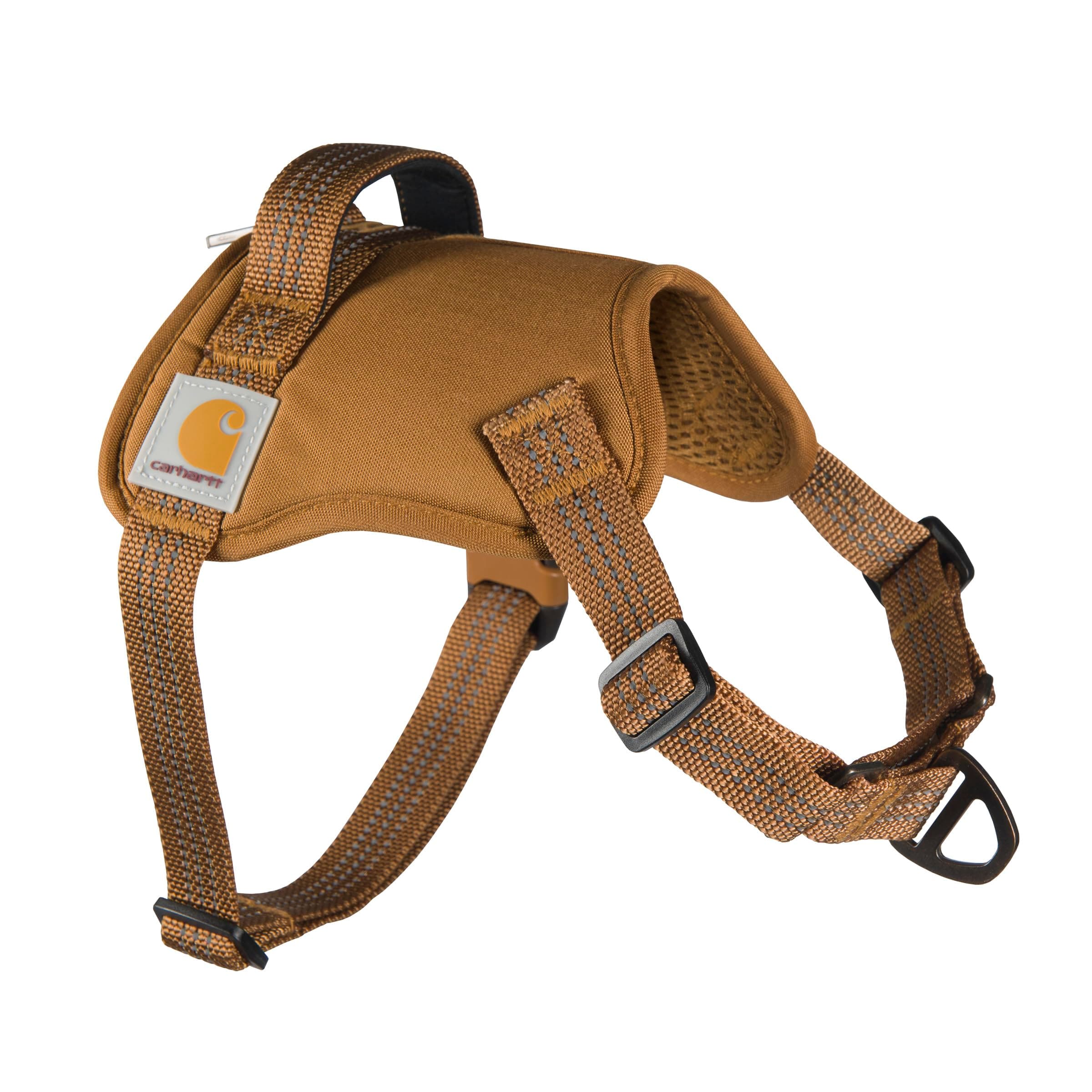 Carhartt Nylon Duck No Pull Dog Harness, Fully Adjustable Dog Harness with Quick Control Handle and Reflective Accents, Carhartt Brown, Medium