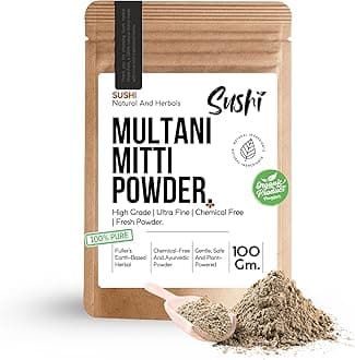 Sushi Multani Mitti Powder | 100% Pure & Organic | Natural Face Pack & Skin D...