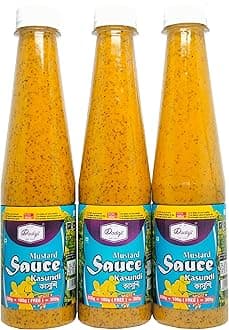 Dadaji Premium Bengali Mustard Kasundi Sauce 900gm (600gm+300gm Free) Pack Of 3 bottles (300gm each(200+100gm free,each)