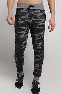 Peppyzone Men's Cotton Camouflage Slim Fit Track Pants for Men & Joggers | Durable Sports Trackpant – Ideal for Gym, Casual, Running & Active Wear | Men Trackpants