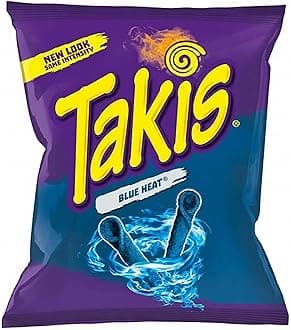 Takis Blue Heat Rolled Chips 92.3Grams - Blue Heat