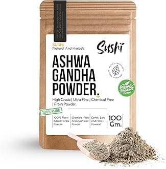Sushi Ashwagandha Powder | 100% Pure & Organic | Natural Stress Relief & Ener...