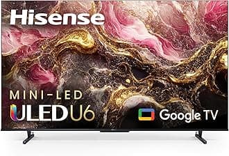 Hisense 65 Inch Flat Screen Mini LED 4K Android 65U6K