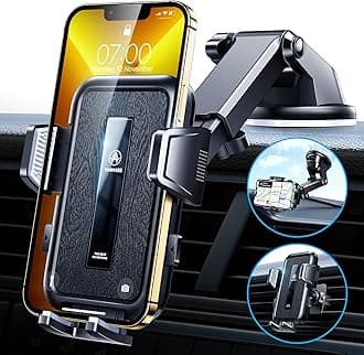 VANMASS High-end Max Upgrade Car Phone Holder【Large Phone & Thick Case Friendly】 Super Suction Mobile Automobile Cradle Van Dashboard Windscreen Vent Mount for iPhone 17 Pro Max 16 15 14 13 Samsung